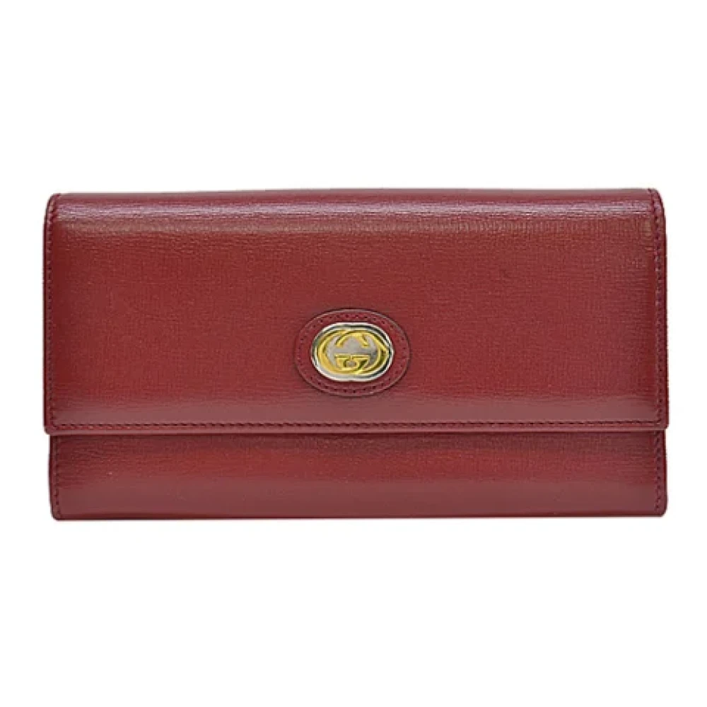 Gucci Vintage Pre-owned Leather wallets Red Dames