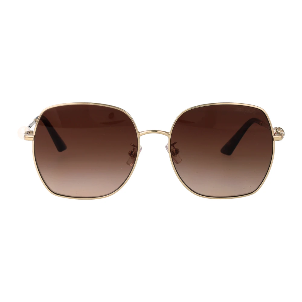 Jimmy Choo Gold Frame Brown Gradient Lenses Sunglasses - Female - Sunglasses - Yellow - 59 Mm - Accessories - Image 3