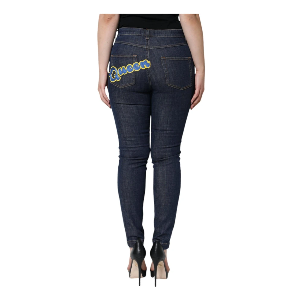 Dolce & Gabbana Donkerblauwe Skinny Denim Jeans Blue Dames