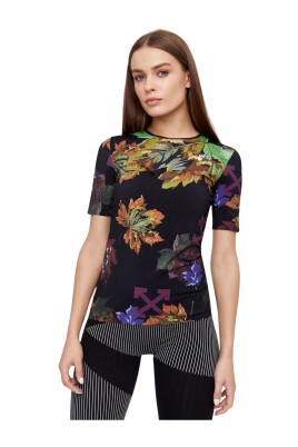 black-t-shirt-with-colorful-leaves