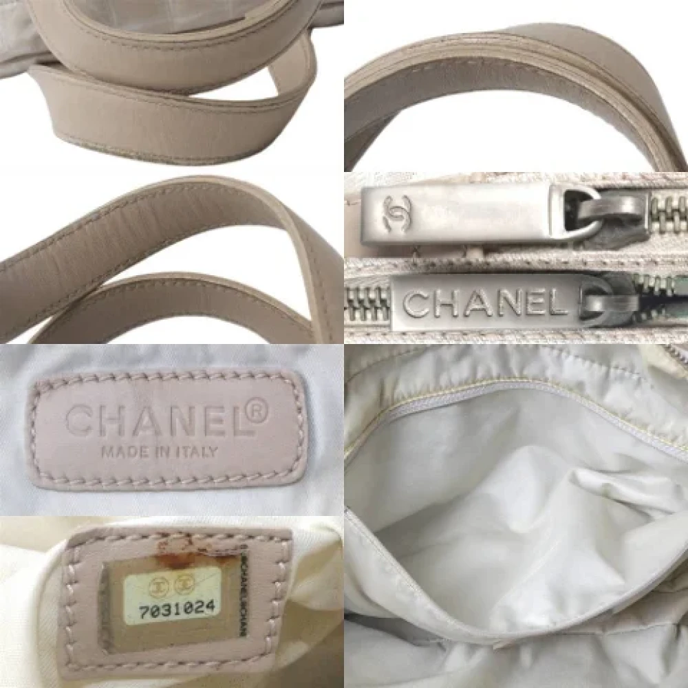 Chanel Vintage Pre-owned Fabric chanel-bags Beige Dames