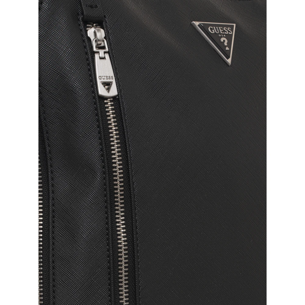 Guess Stijlvolle Rugzak met Verstelbare Banden Black Heren