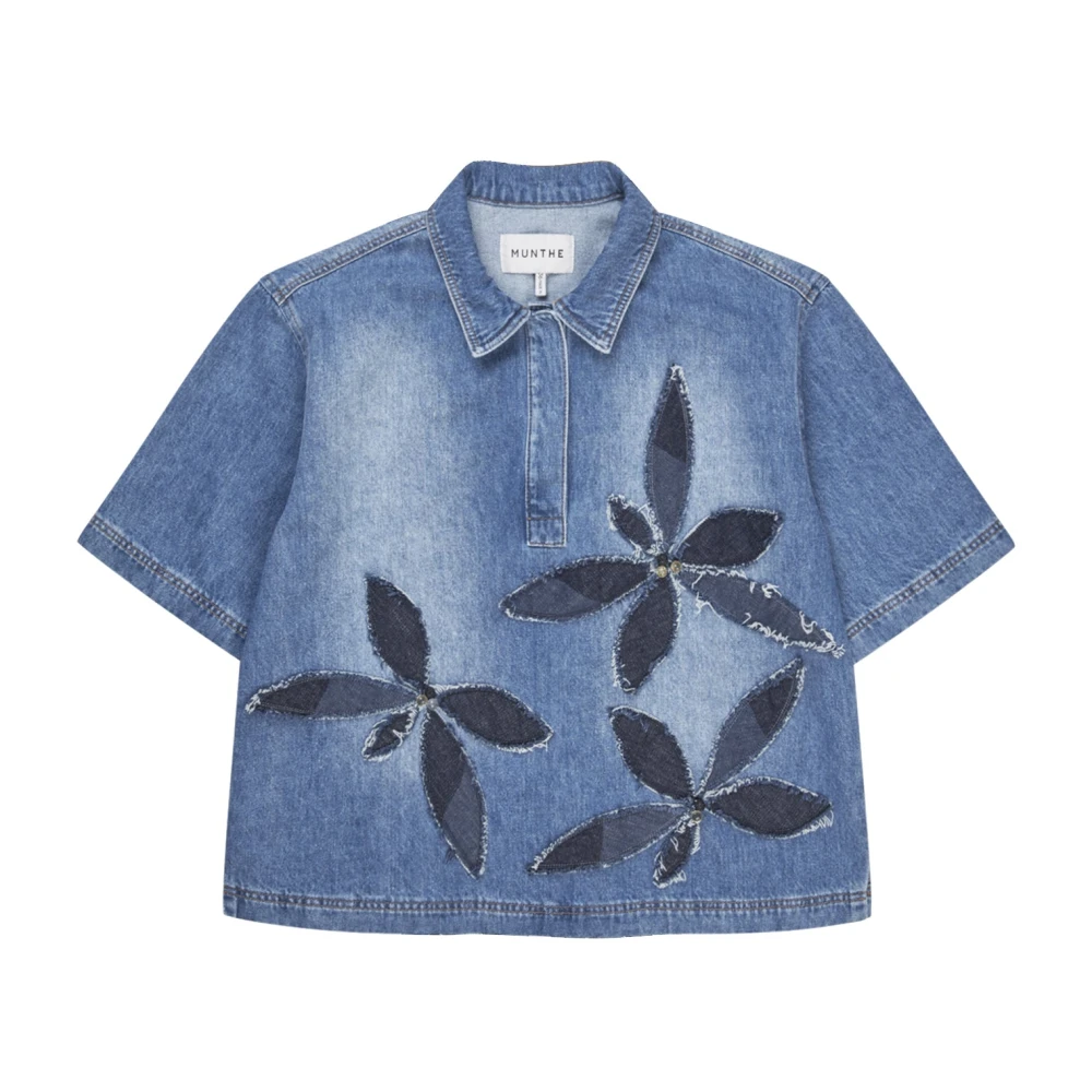 Munthe Women's Blue Shirts, M, Blouses