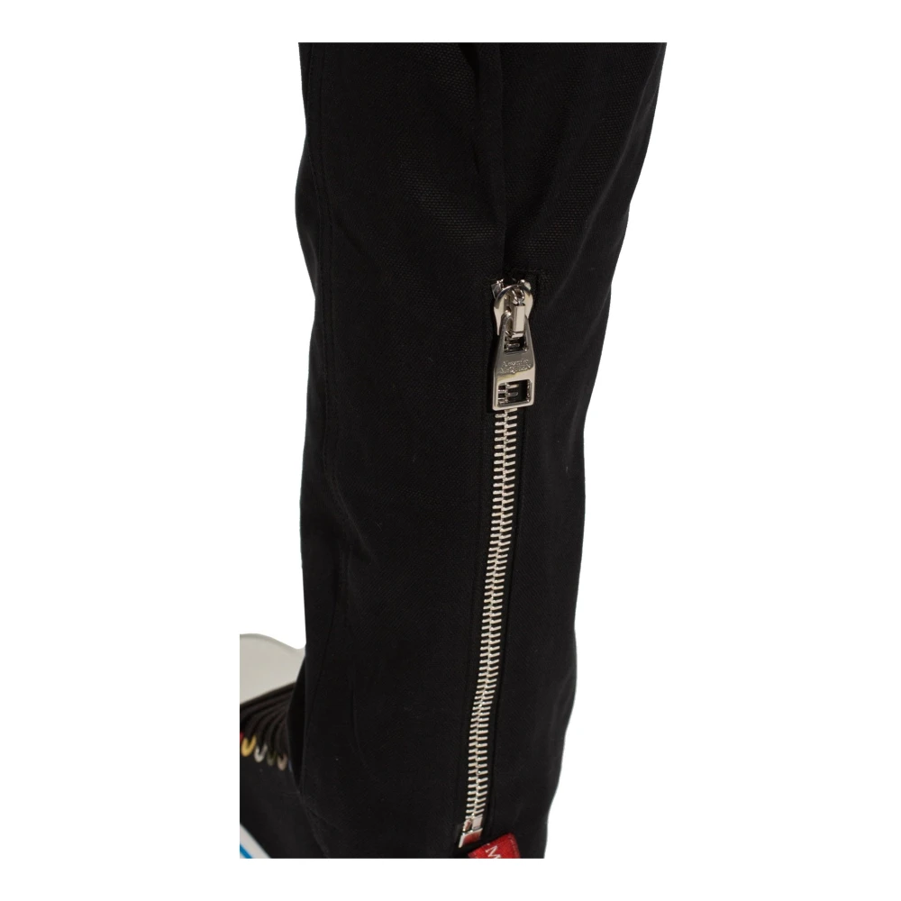 alexander mcqueen Plooi-front broek met ritssluiting Black Heren