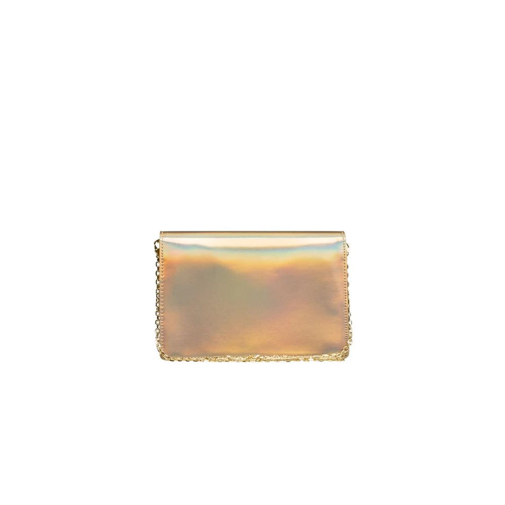 Love Moschino Gouden Crossbody Tas met Ketting Yellow Dames