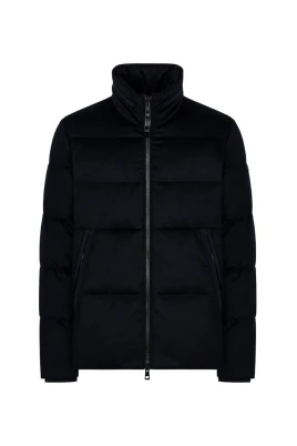 Kort ullparka med hög krage