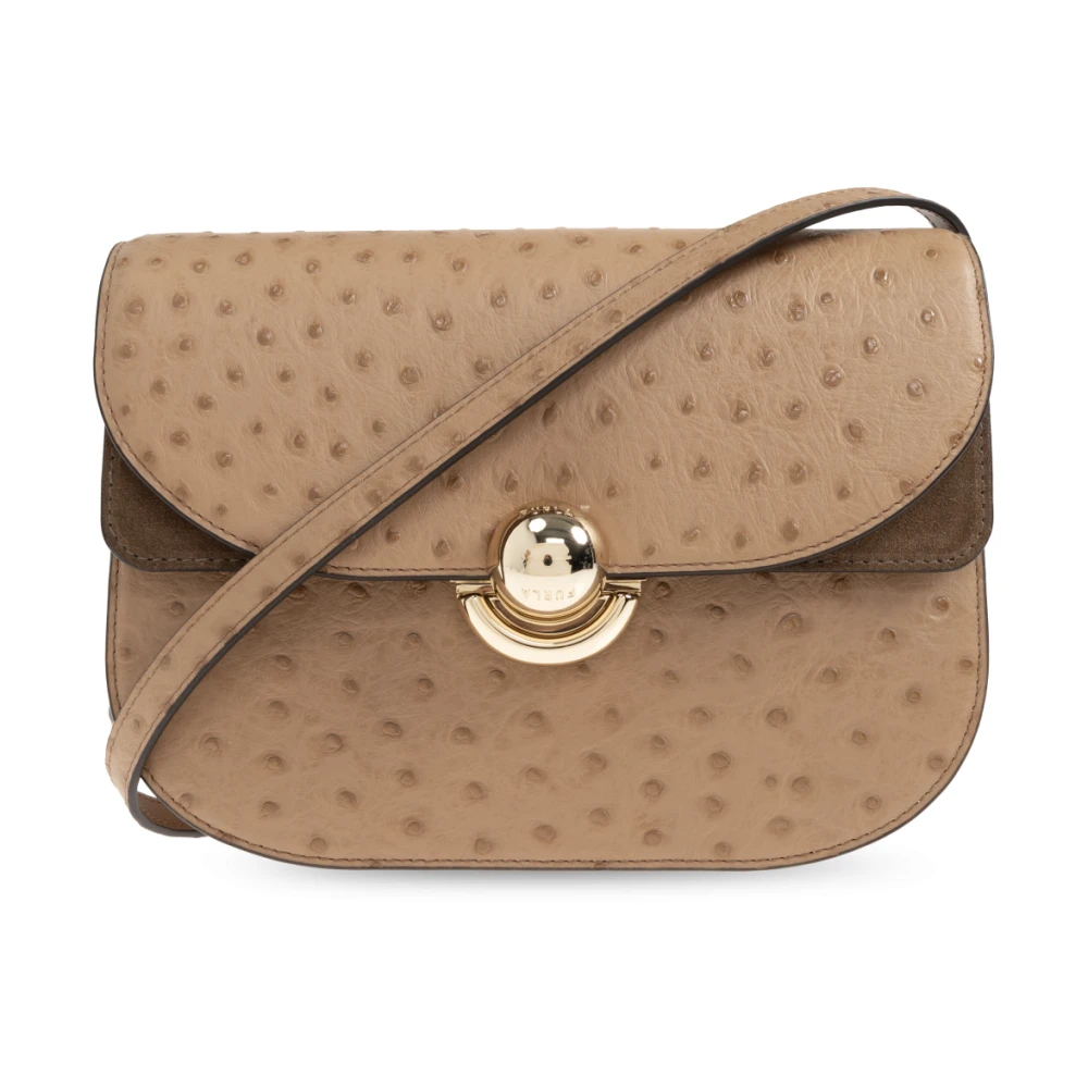 Furla Vrouw Beige Tassen Dames, One Size, Leer, Sfera Kleine Schoudertas