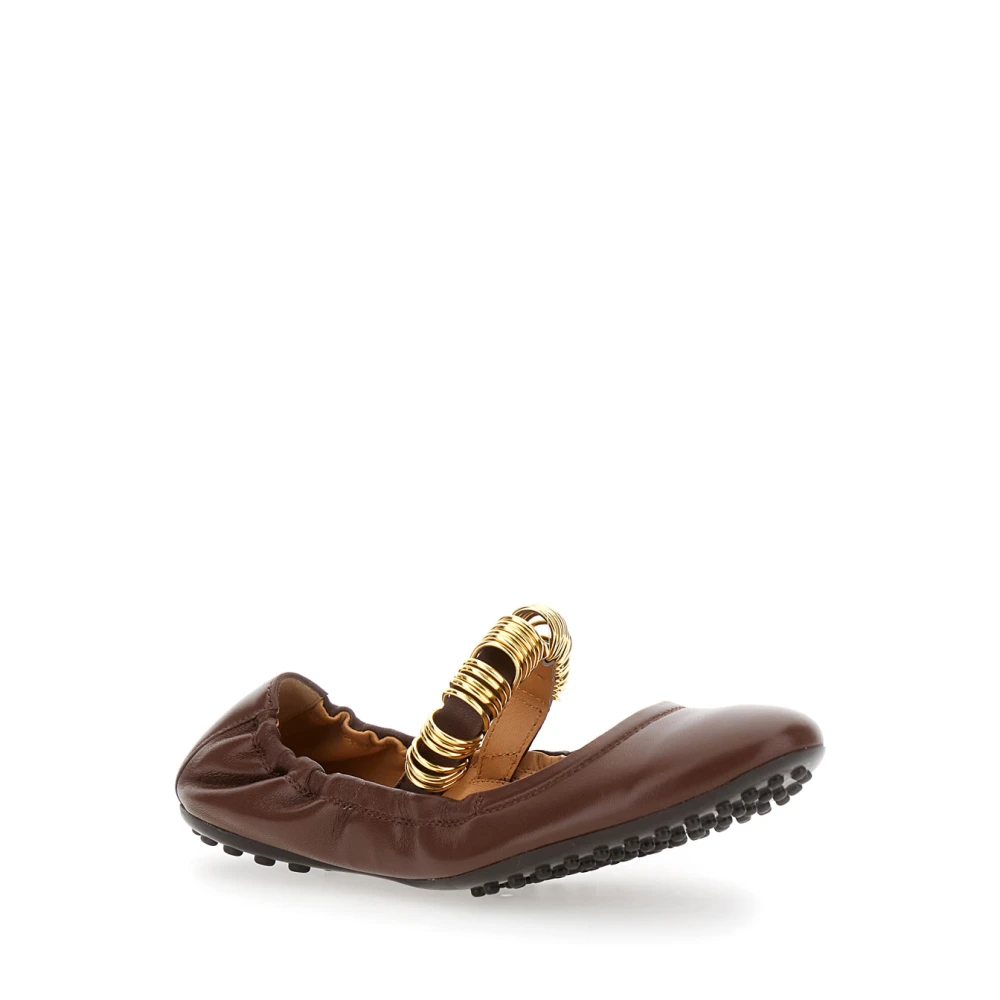 TOD'S Bruine Ballerina's met Decoratieve Ringen Brown Dames