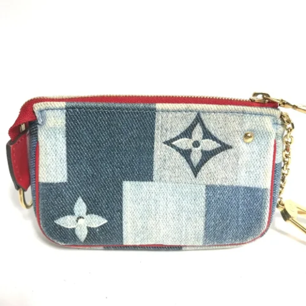 Louis Vuitton Vintage Pre-owned Denim wallets Blue Dames