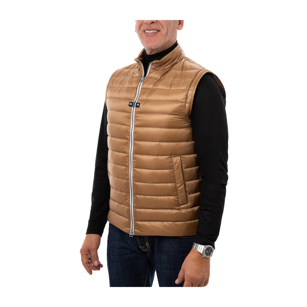Herno Ultralichte Nylon Bomber met Afneembare Mouwen Brown Heren