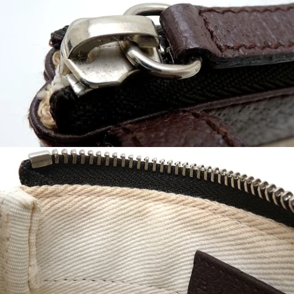Bvlgari Vintage Pre-owned Canvas shoulder-bags Beige Dames