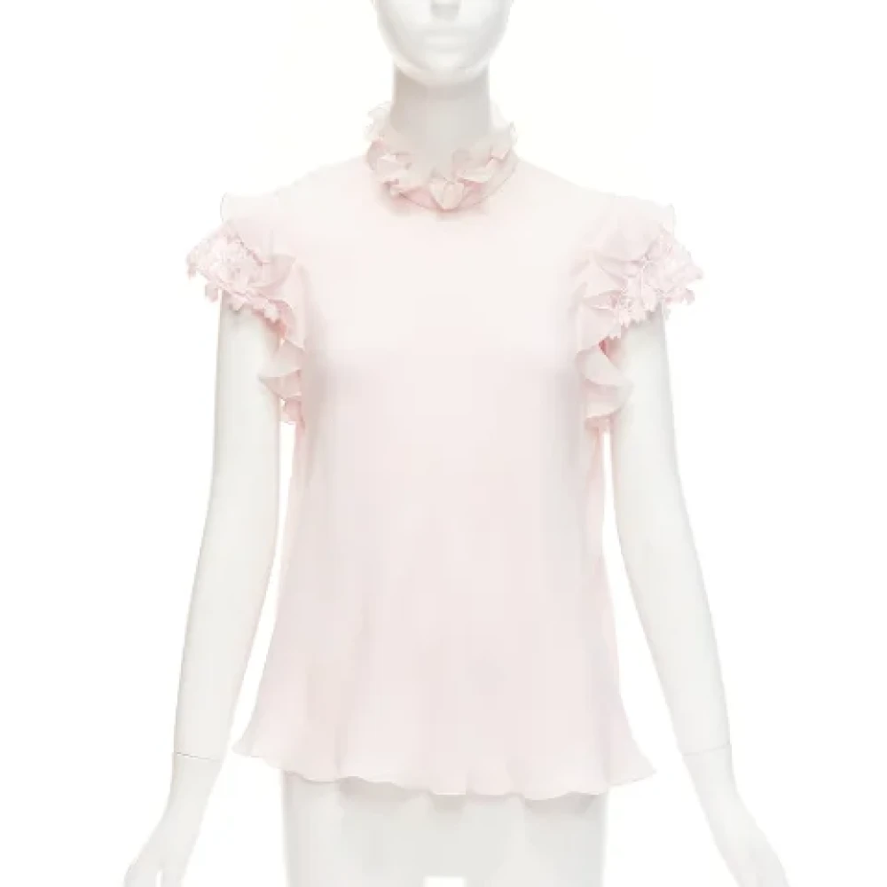 Giambattista Valli Pre-owned Silk dresses Pink Dames
