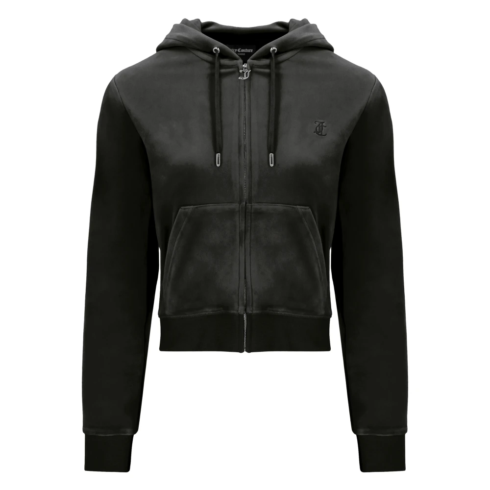 Juicy Couture Klassisk Robertson Hoodie i Svart Black, Dam