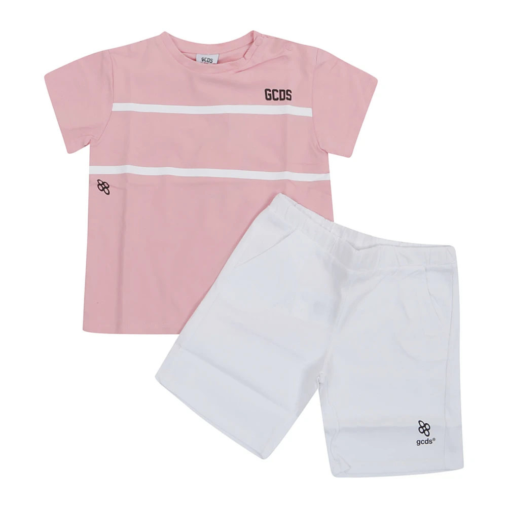 Gcds Vit Kvarts Rosa T-Shirt+Shorts Set Pink, Flicka