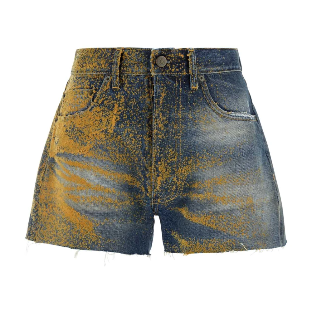 Maison Margiela Denim Shorts Klassiek Model Blue Dames