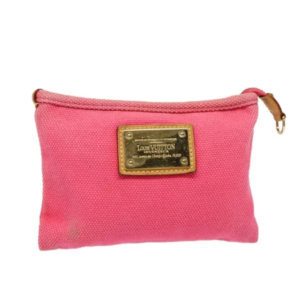 Louis Vuitton Vintage Pre-owned Canvas clutches Pink Dames
