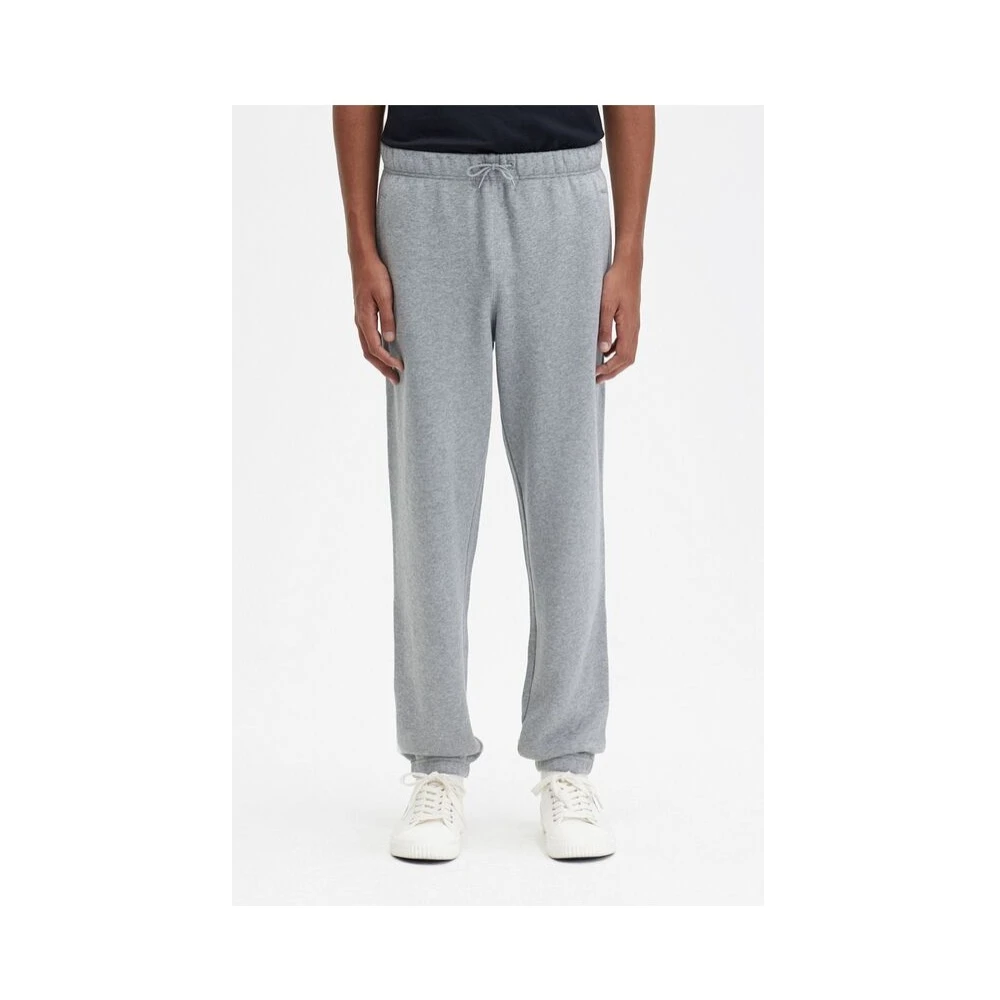 Fred Perry Sportieve katoenen joggers met elastische tailleband Gray Heren