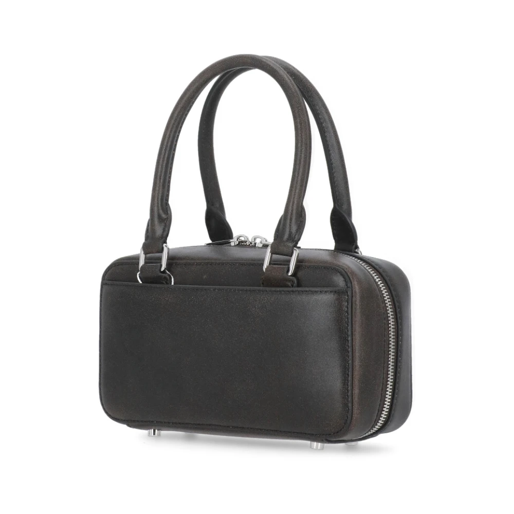 Self Portrait Zwarte leren handtas met juwelen Black Dames