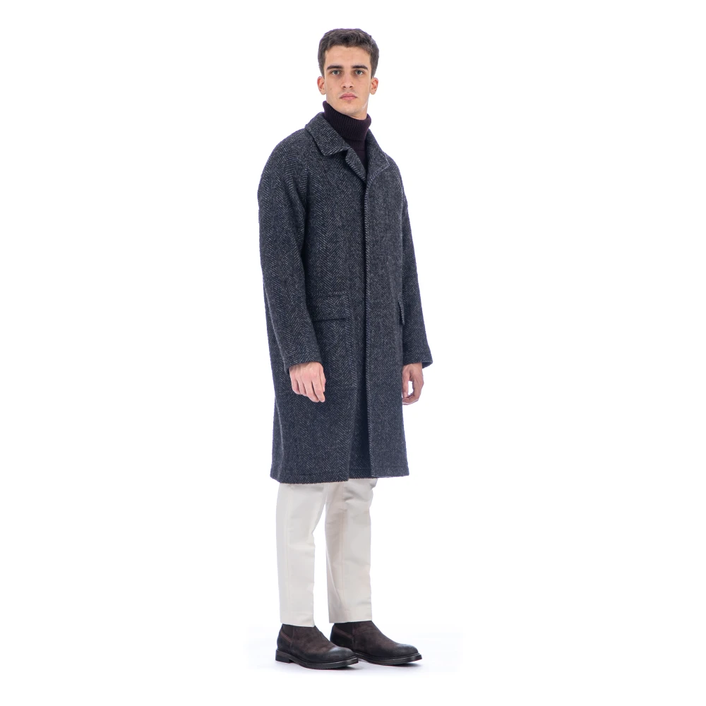 Tagliatore Over Fit Jas met Bedekte Knopen Gray Heren