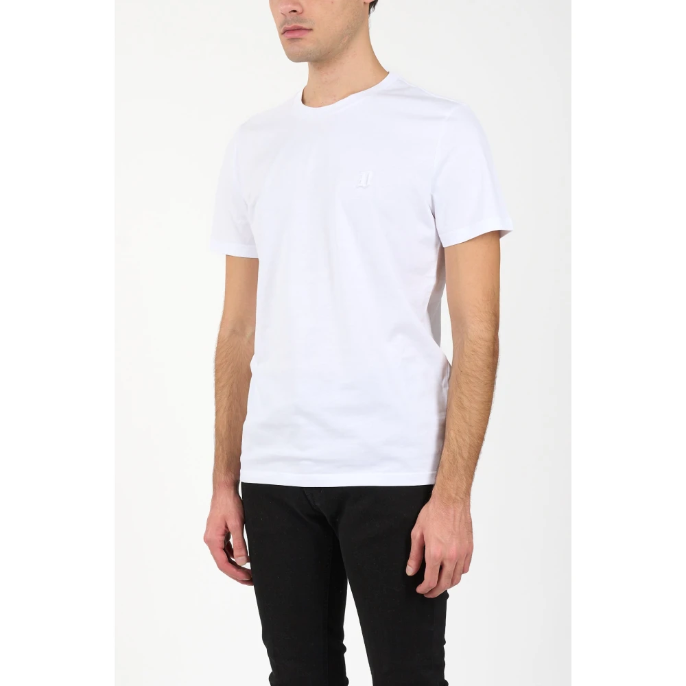 Dondup Jersey T-shirt met geborduurde borst White Heren