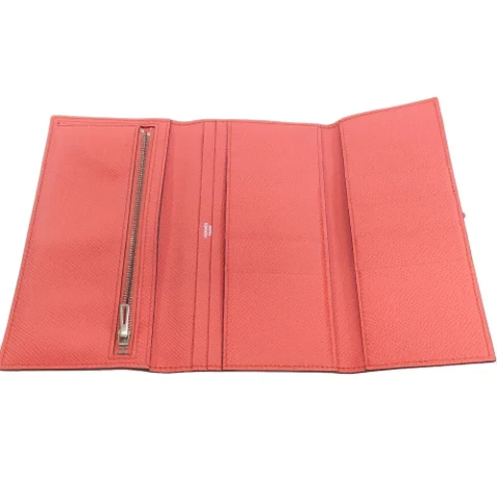 Hermès Vintage Pre-owned Leather wallets Red Dames