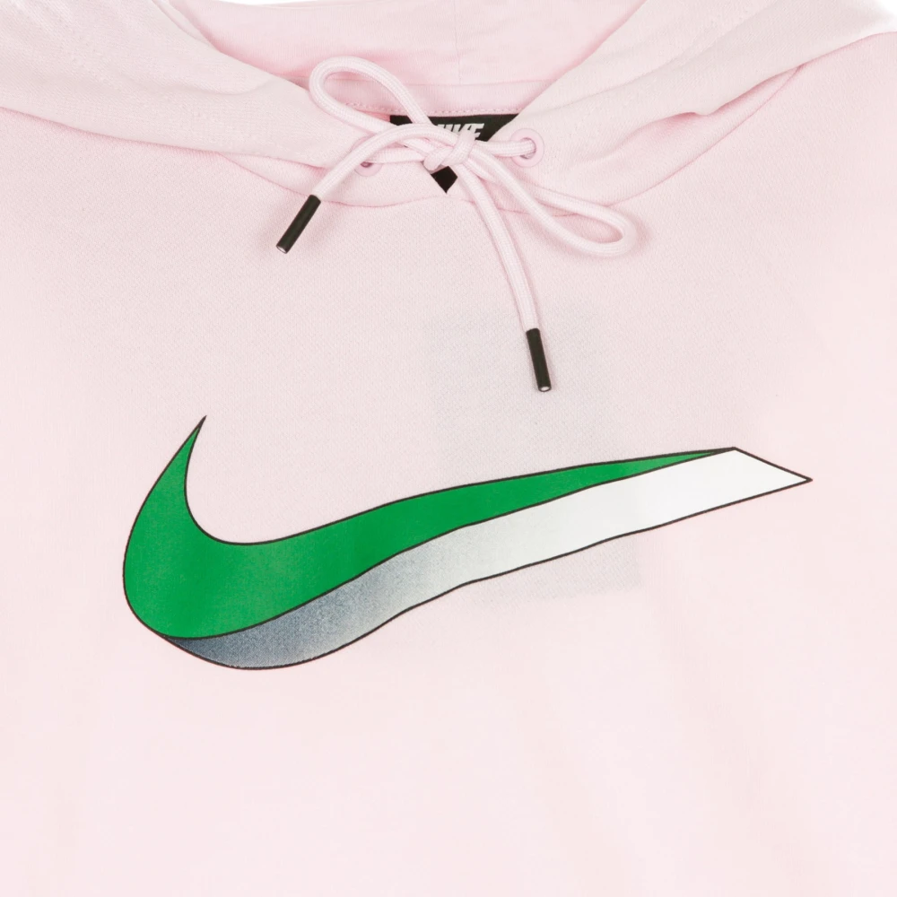 Nike Lichte Korte Sport Icon Clash Hoodie Pink Dames