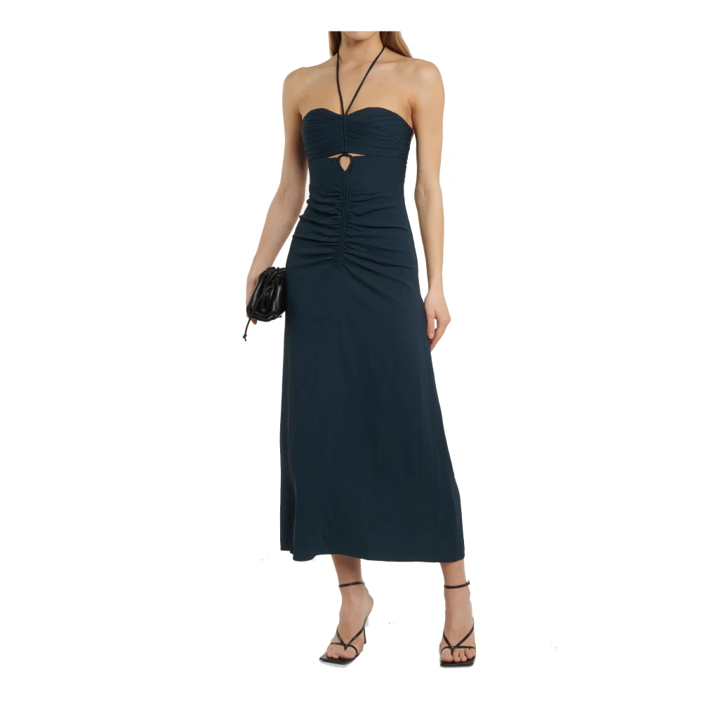 Self Portrait Grijze Cut-Out Maxi Jurk Ss22 Gray Dames