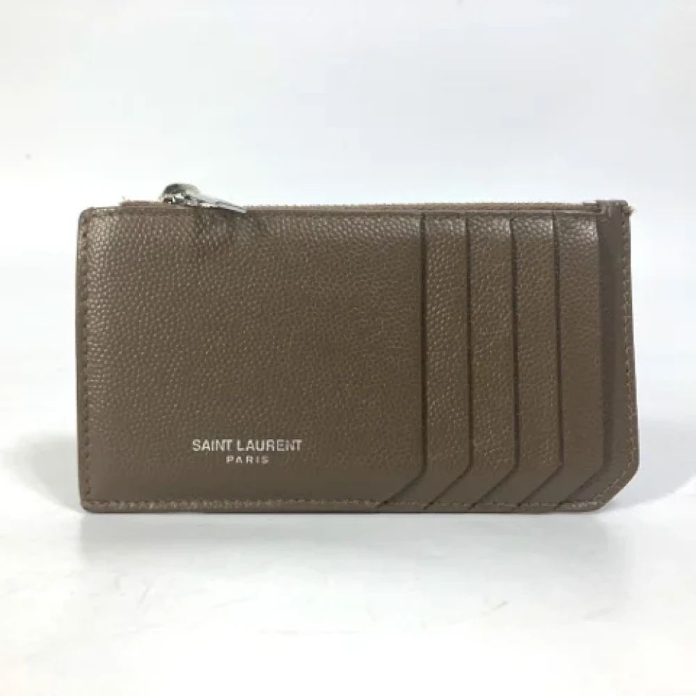 Yves Saint Laurent Vintage Pre-owned Leather wallets Brown Heren