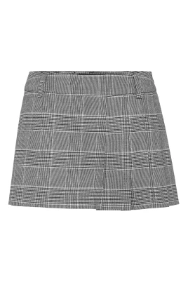 Pleated Short Skirt Prince of Wales