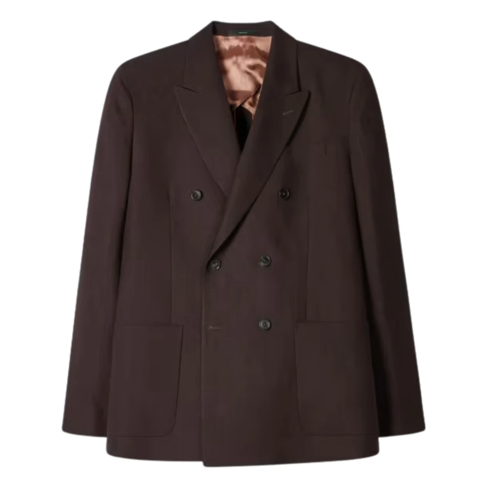 Paul Smith Men's Purple Blazers, M, Double-Breasted Blazer