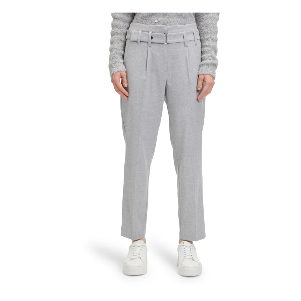 Betty & Co Stoffen broek met riem Gray Dames