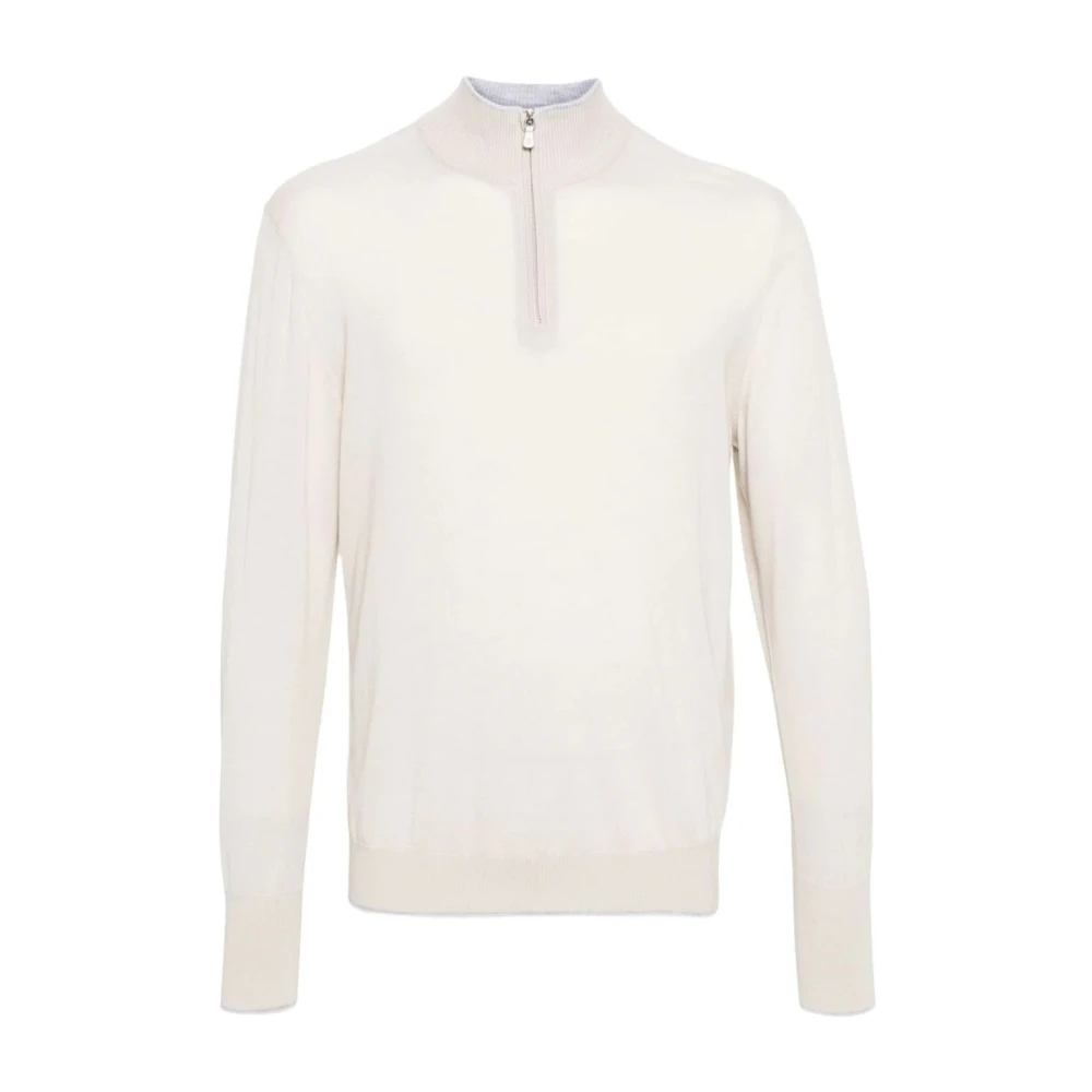 Beige Ull Half Zip Sweater