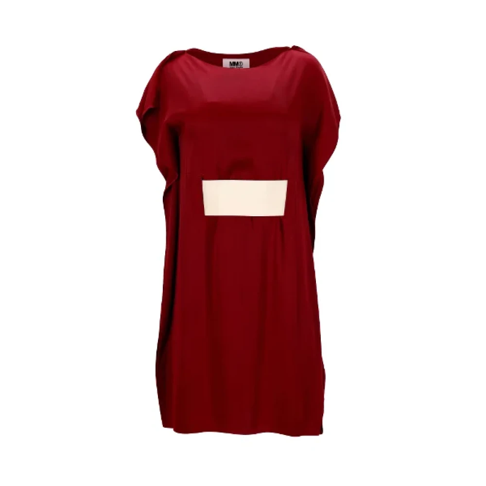 Maison Margiela Pre-owned Acetate dresses Red Dames