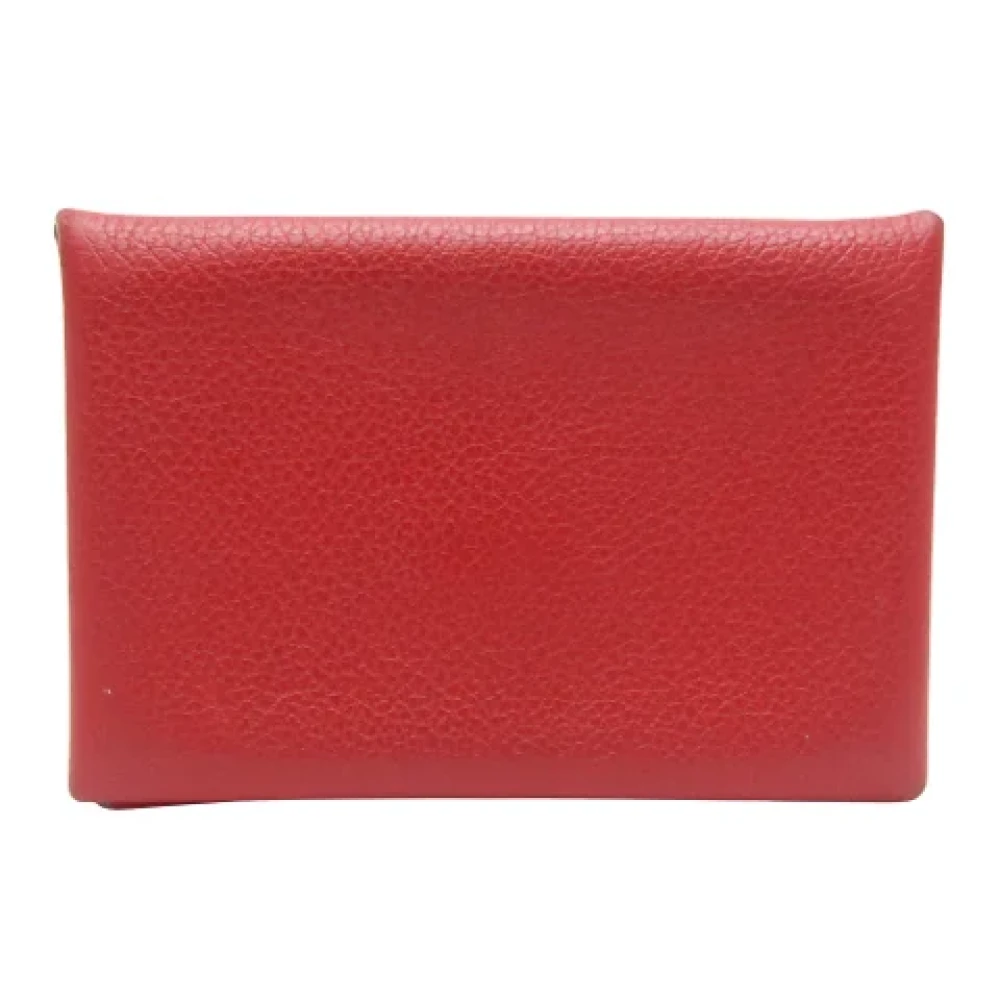 Hermès Vintage Pre-owned Leather wallets Red Dames