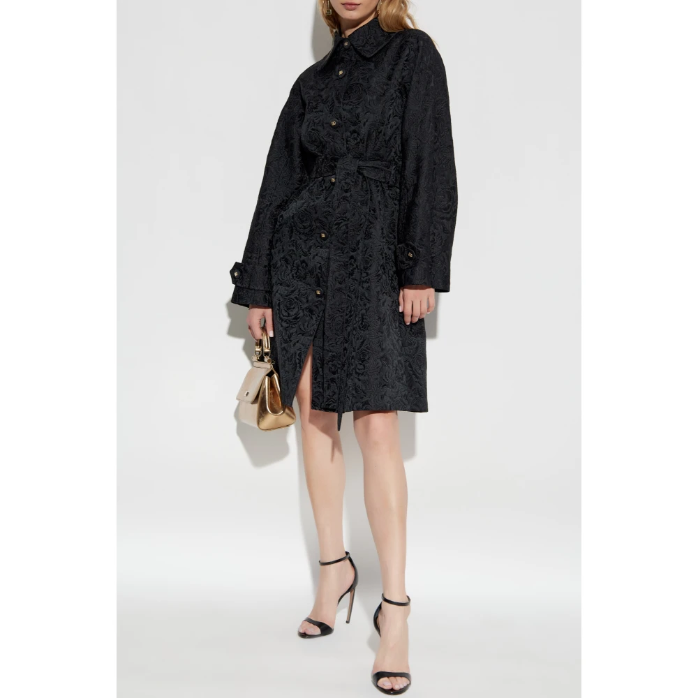Dolce & Gabbana Jas met bloemenpatroon Black Dames