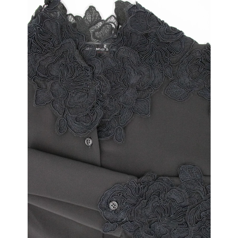 Ermanno Scervino Elegante Kant Katoenen Shirt Black Dames
