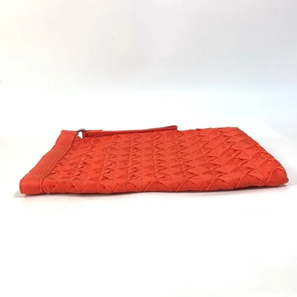 Bottega Veneta Vintage Pre-owned Leather clutches Red Dames