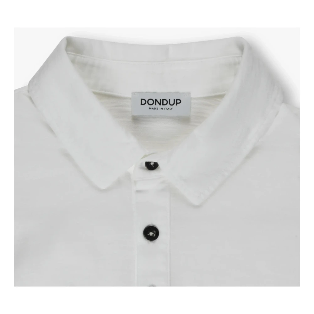 Dondup Wit Flame Katoenen Polo Shirt White Heren