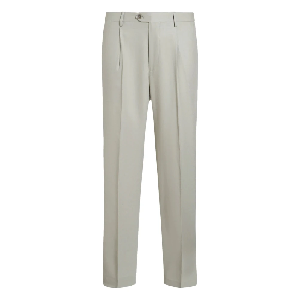 ETRO Zwarte Wol Formele Broek White Heren