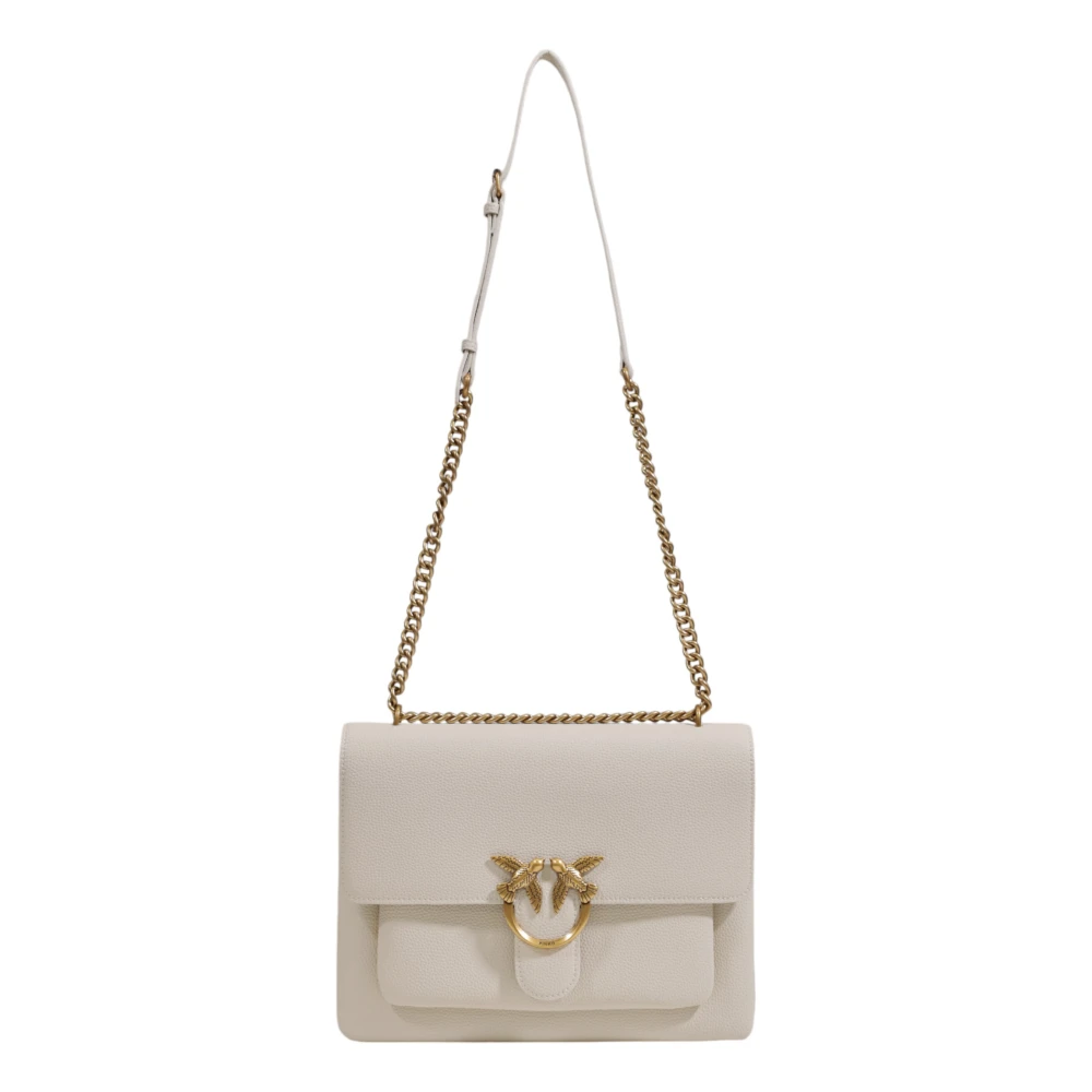 pinko Zachte Leren Dames Tas Collectie White Dames