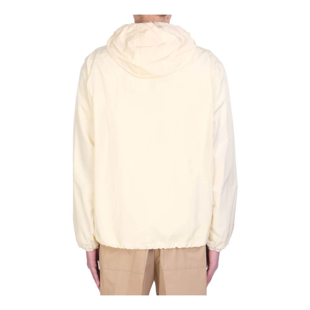 Jil Sander Capuchonjas met trekkoordzoom Yellow Heren