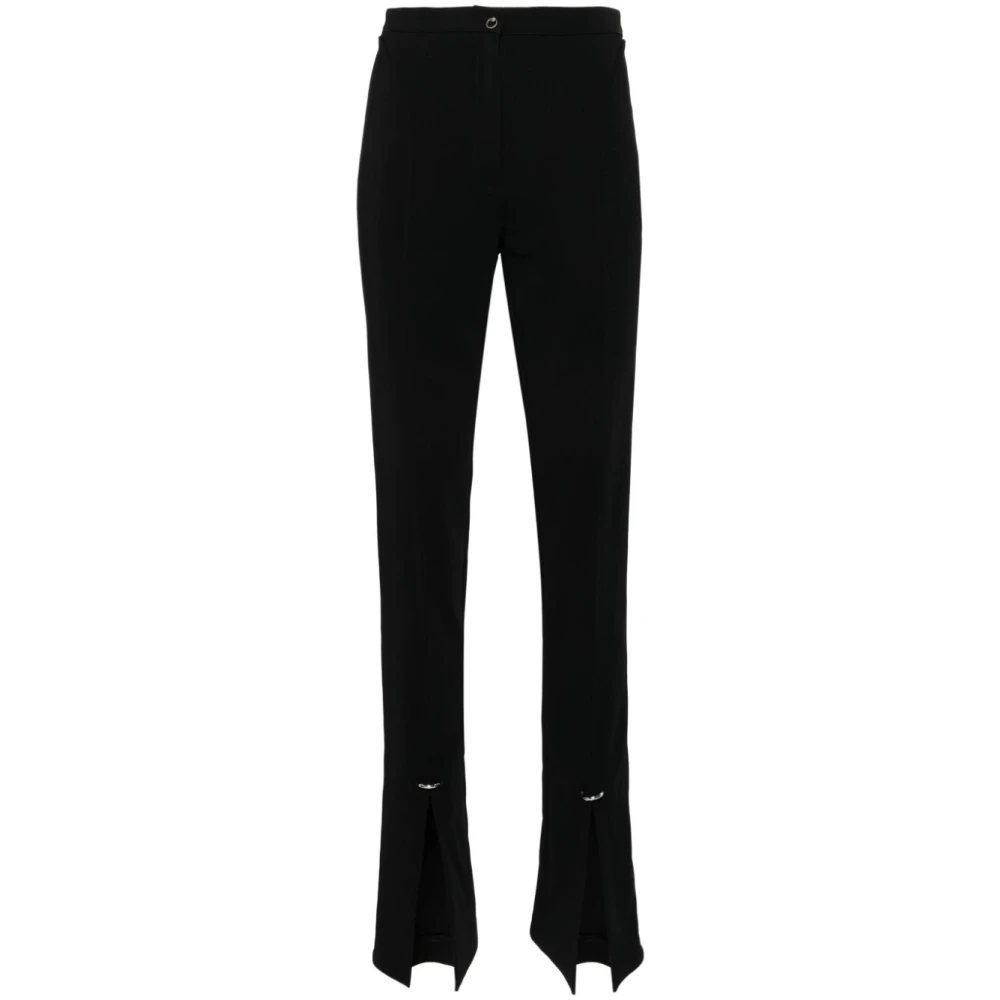 Mugler Zwart Metallic Detail Split Manchetten Jas Black Dames