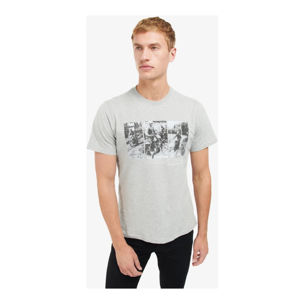 Barbour Grafische Print T-Shirt Gray Heren