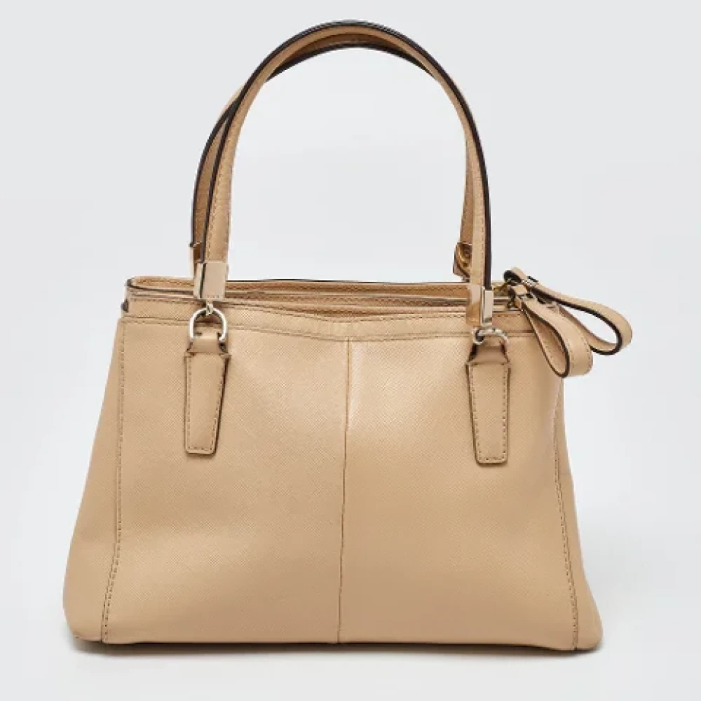 Coach Pre-owned Leather totes Beige Dames