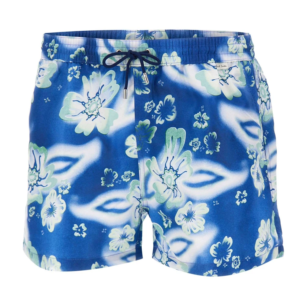 Paul Smith Men's Blue Riso Floral Swim Shorts