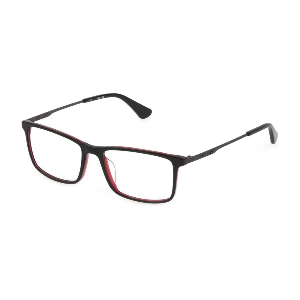Police Rood Accent Stijlvolle Bril Red Heren