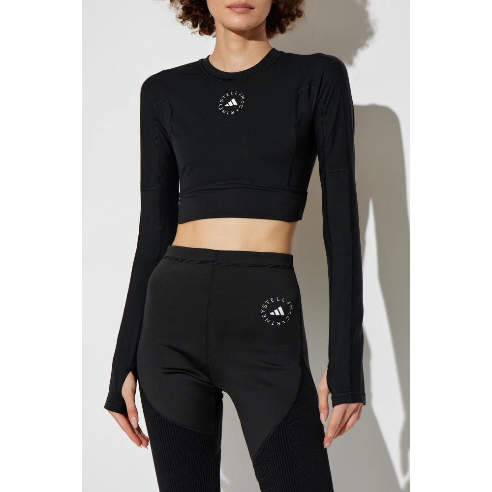 adidas by stella mccartney Sportbeha met logo Black Dames