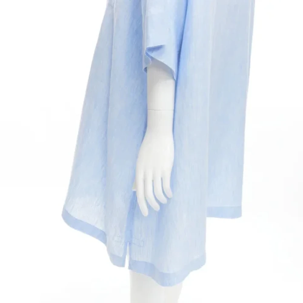 Acne Studios Pre-owned Linen dresses Blue Dames