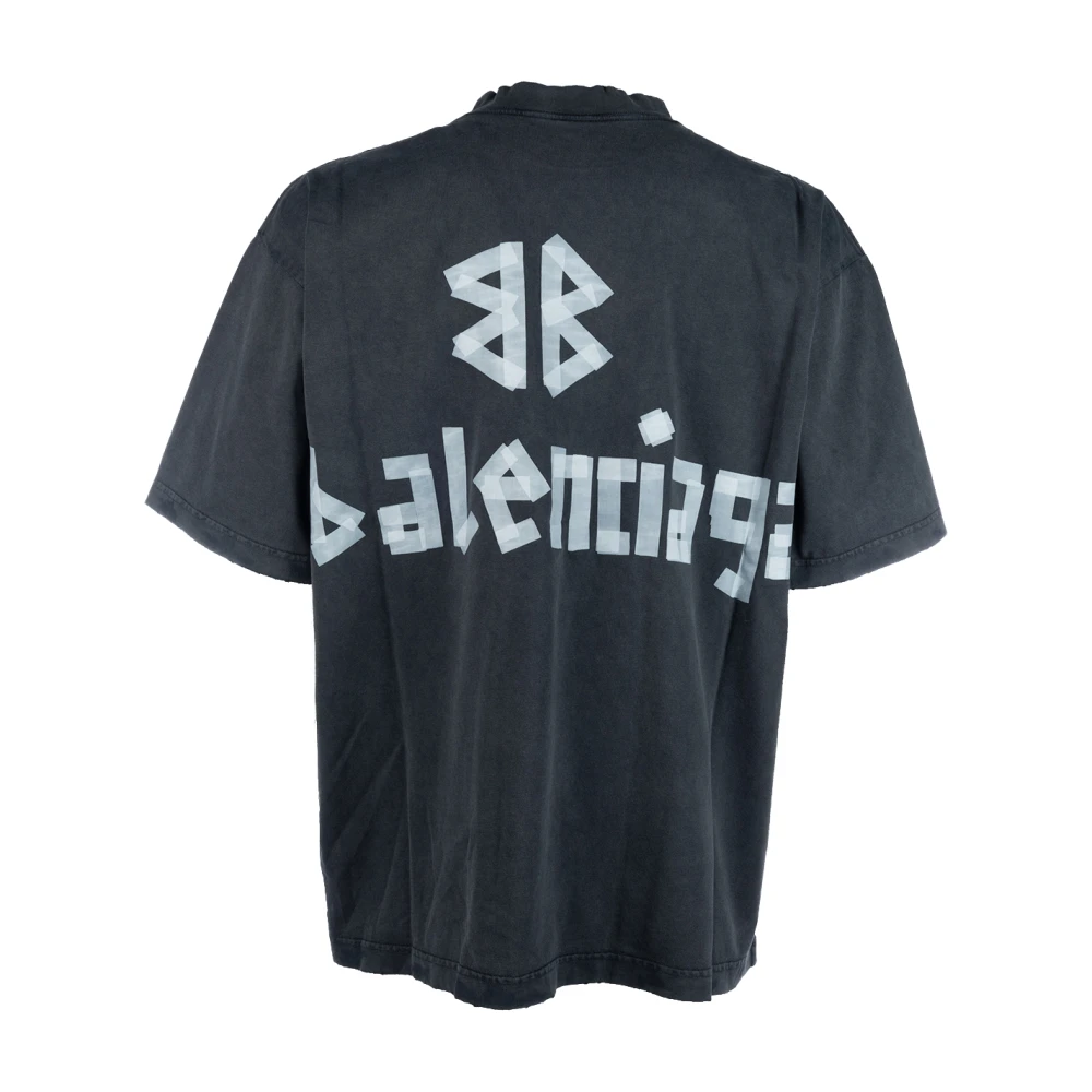 Balenciaga Casual Katoenen T-Shirt voor Mannen Black Heren