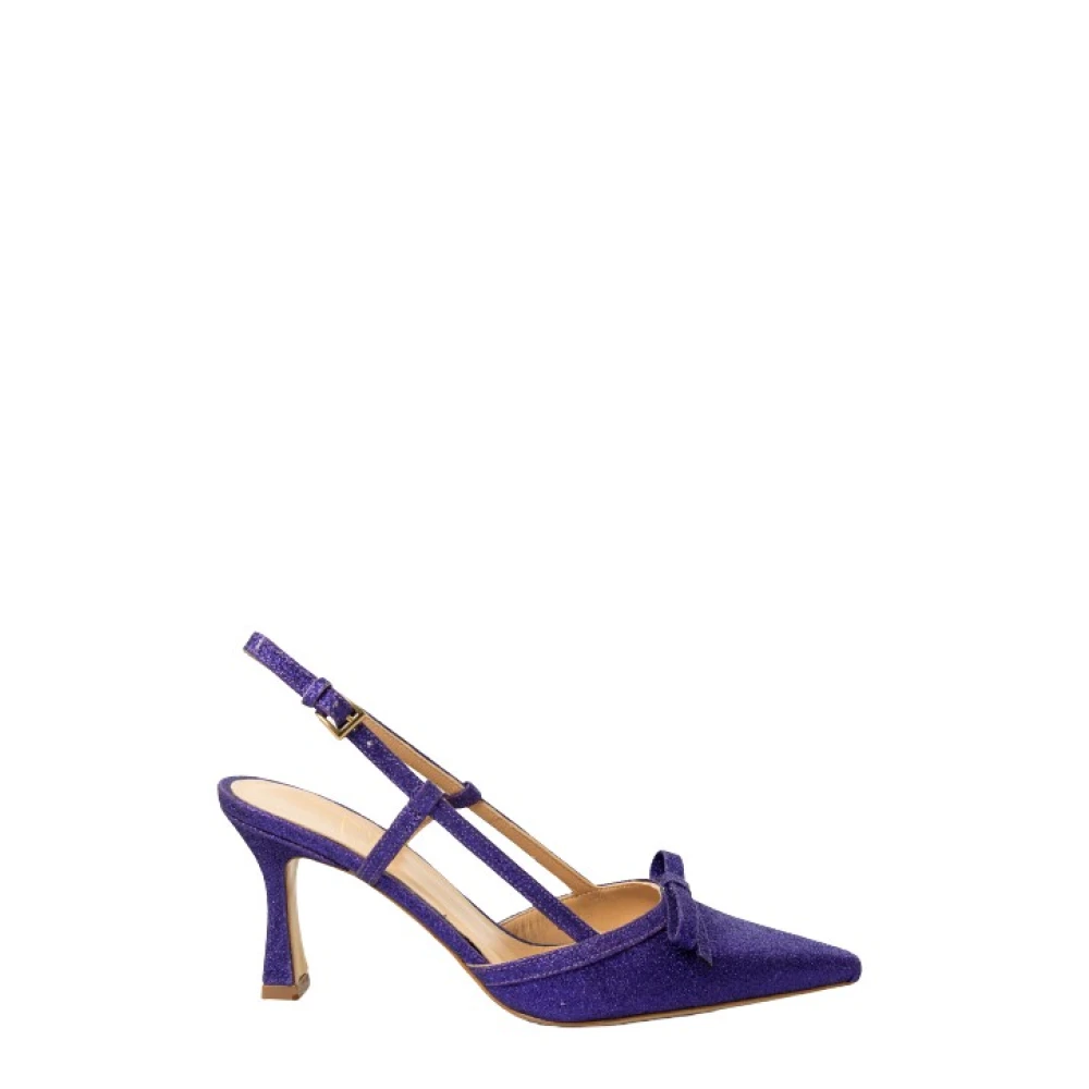 Lilla Glitter Slingback Sandaler